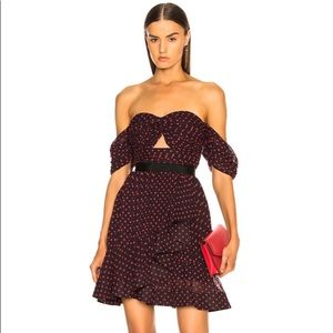 SELF PORTRAIT Plumentis off-the-shoulder dress